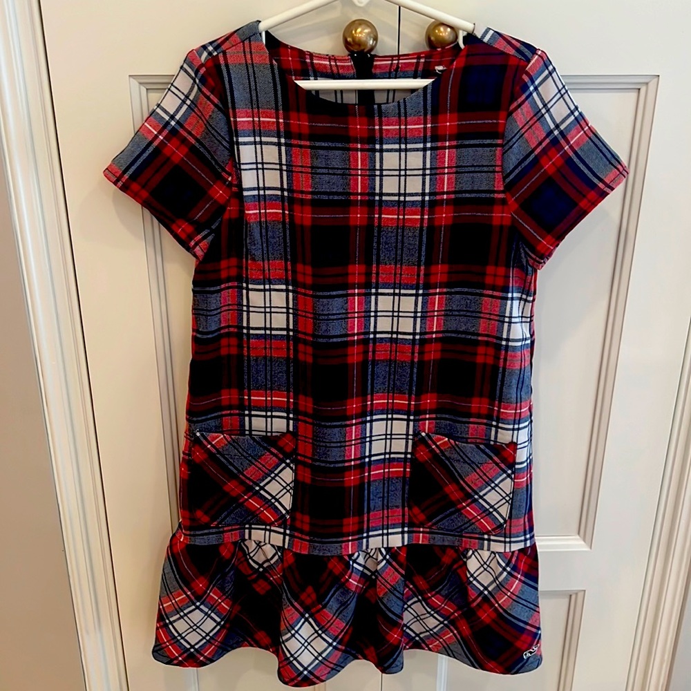 Vineyard Vines girls plaid dress, size 8 (M)